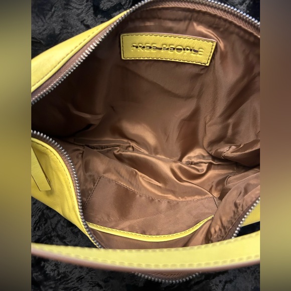 Free People Real World Clutch Yellow Bag Hobo NWOT - Picture 6 of 7
